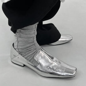 VILZSTUDIOS Chic square toe flat loafers in various colors