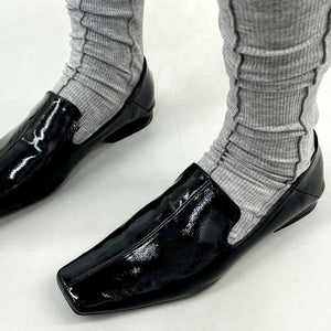 VILZSTUDIOS Chic square toe flat loafers in various colors