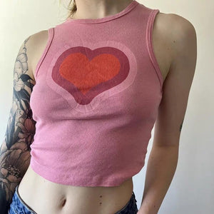 VILZSTUDIOS Chic Graphic Love Tank Top from VILZSTUDIOS