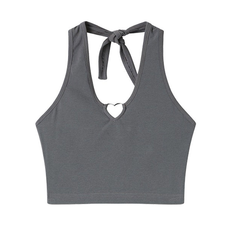 VILZSTUDIOS Chic heart cutout halter top from VILZSTUDIOS