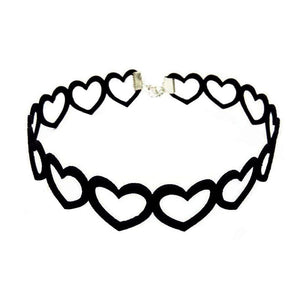 VILZSTUDIOS Stylish heart embellished choker accessory