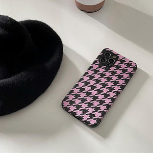 VILZSTUDIOS Stylish houndstooth print iPhone case