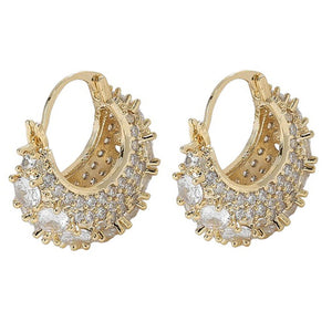 VILZSTUDIOS Stylish rhinestone hoop earrings