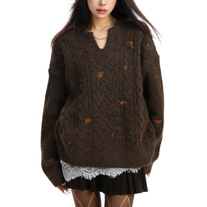 VILZSTUDIOS Chic knit rose cable sweater design
