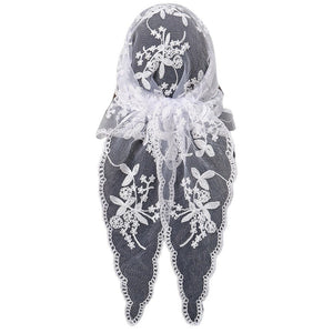 VILZSTUDIOS Chic Lace Embellished Hair Scarf