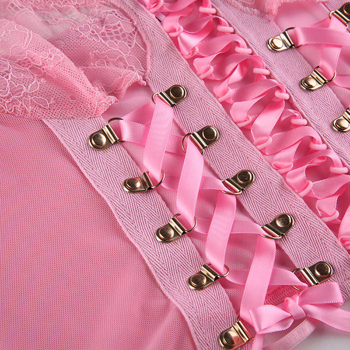 VILZSTUDIOS Chic lace mesh top for stylish layering