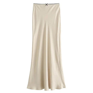VILZSTUDIOS Satin maxi skirt for women