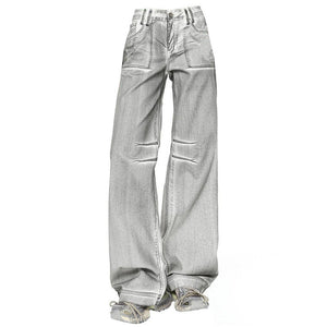 VILZSTUDIOS Chic metallic denim jeans for streetwear fashion