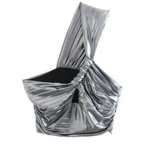 VILZSTUDIOS Chic metallic top for versatile styling