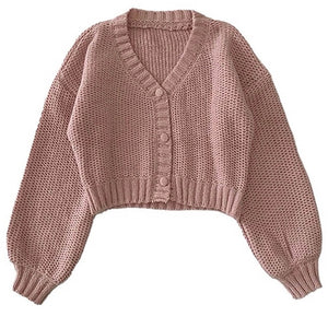 VILZSTUDIOS Chic pastel cropped cardigan from VILZSTUDIOS