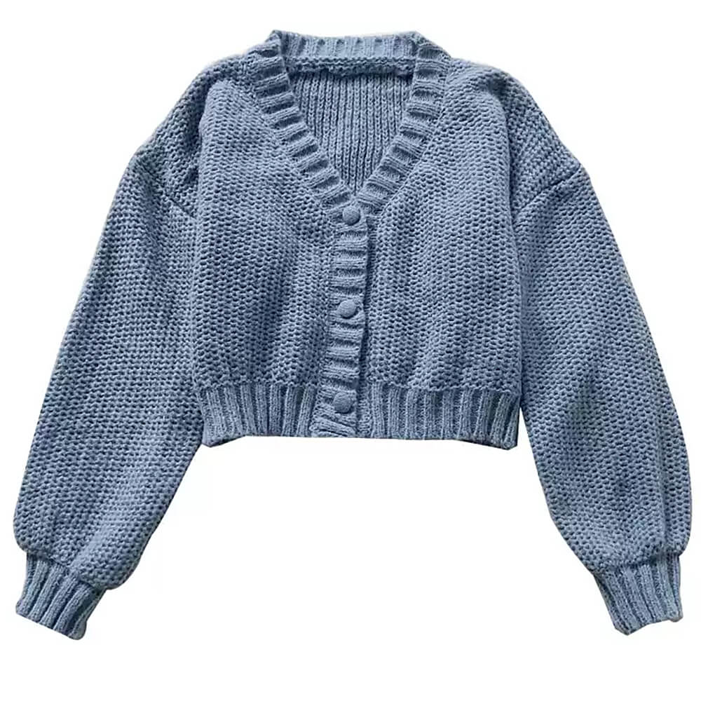 VILZSTUDIOS Chic pastel cropped cardigan from VILZSTUDIOS