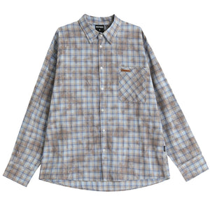 VILZSTUDIOS Chic pastel plaid oversized shirt from VILZSTUDIOS
