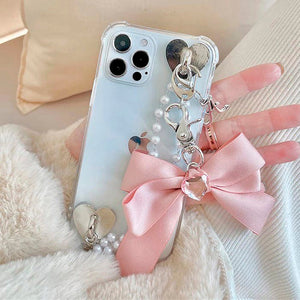 VILZSTUDIOS Stylish pearl chain phone case