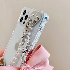 VILZSTUDIOS Stylish pearl chain phone case