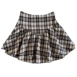 VILZSTUDIOS Chic plaid ruffle mini skirt from VILZSTUDIOS