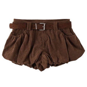 VILZSTUDIOS Chic pleated corduroy mini skirt for women