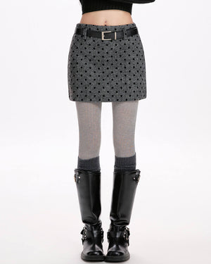 VILZSTUDIOS Chic A-line mini skirt with polka dot design