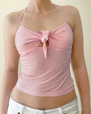 VILZSTUDIOS Chic polka dot halter top from VILZSTUDIOS