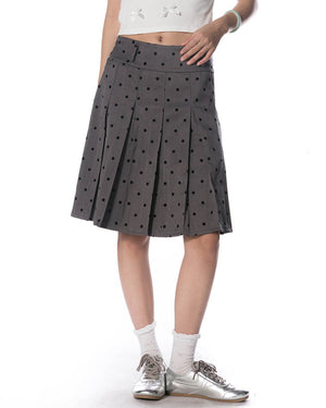VILZSTUDIOS Chic polka dot mid-length skirt for stylish outfits