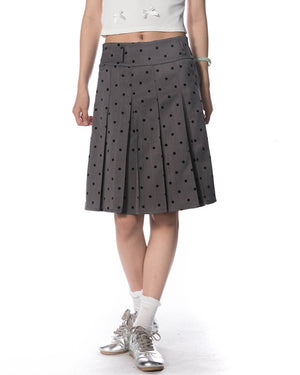 VILZSTUDIOS Chic polka dot mid-length skirt for stylish outfits