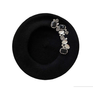 VILZSTUDIOS Stylish rhinestone beret for fashionable looks