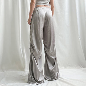 VILZSTUDIOS Stylish satin wide-leg trousers for modern fashion