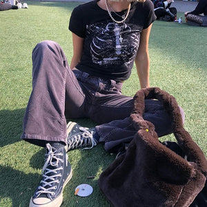VILZSTUDIOS Chic skeleton crop top for streetwear fashion