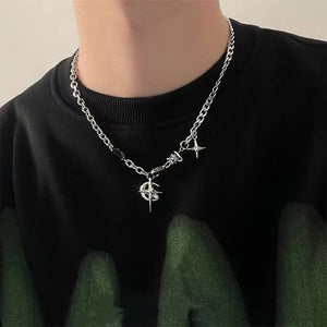 VILZSTUDIOS Stylish chain necklace with star pendants