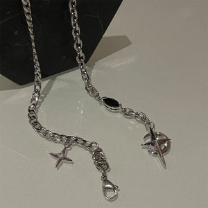 VILZSTUDIOS Stylish chain necklace with star pendants