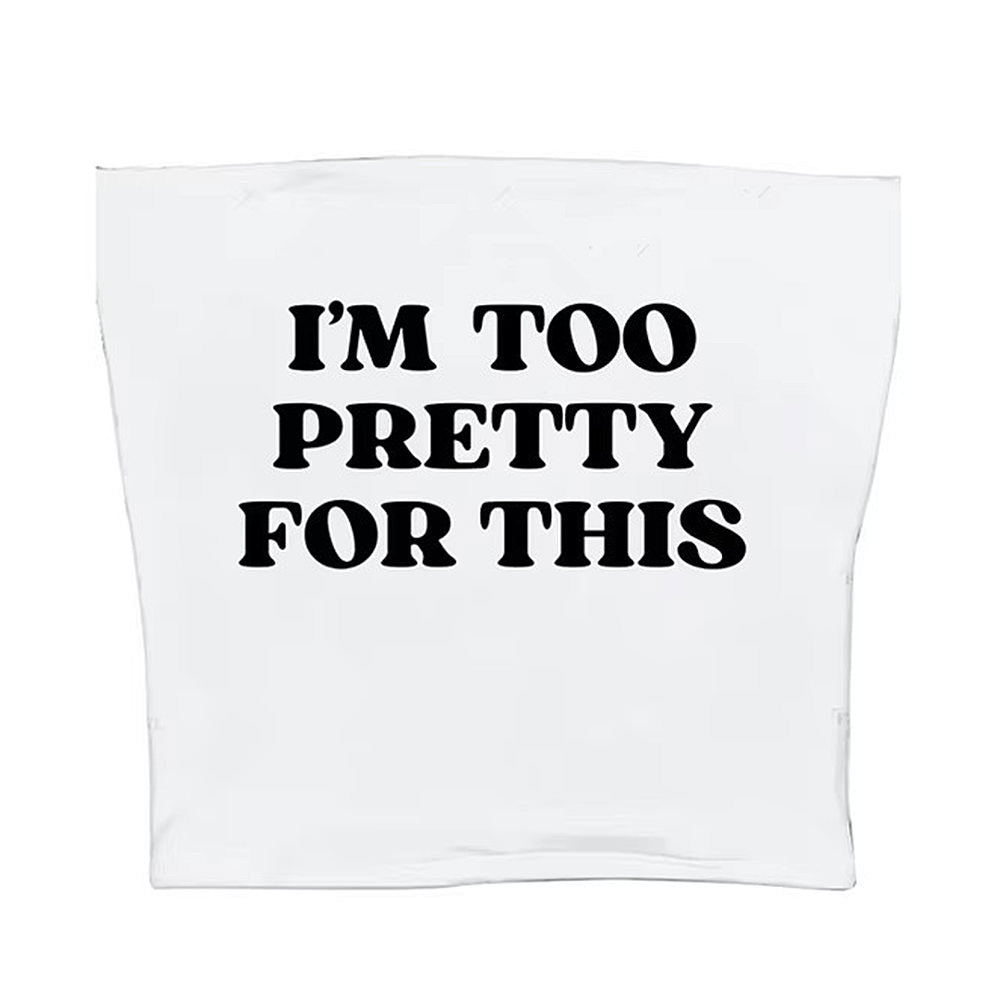 VILZSTUDIOS Chic Y2K tube top with stylish text design