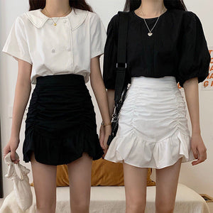VILZSTUDIOS Chic gathered mini skirt for summer fashion