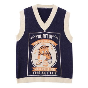 VILZSTUDIOS Chic knitted vest for streetwear fashion