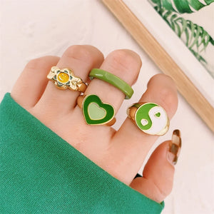VILZSTUDIOS Trendy ring set with unique designs