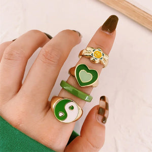 VILZSTUDIOS Trendy ring set with unique designs