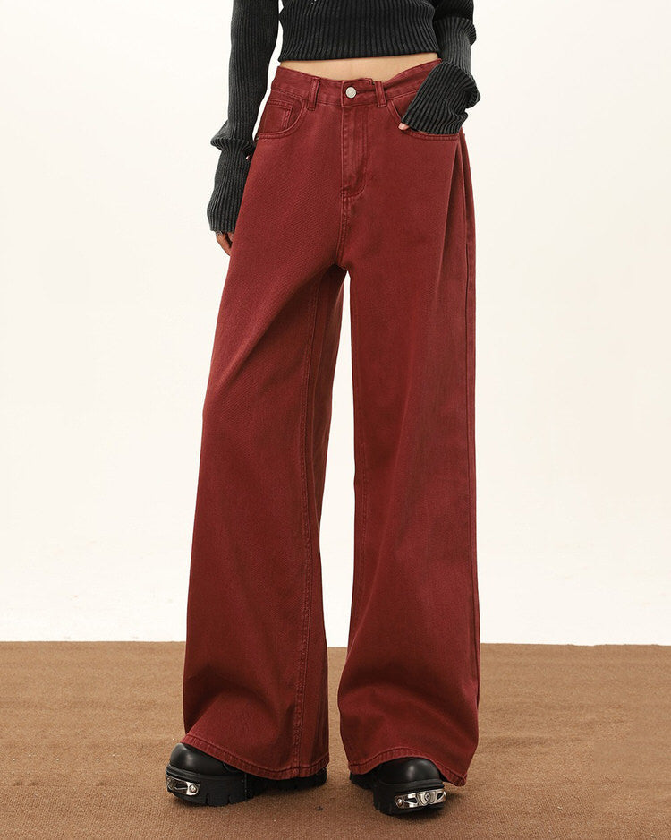 VILZSTUDIOS Fashionable wide-leg denim jeans
