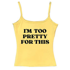 VILZSTUDIOS Chic Y2K tank top with bold statement text