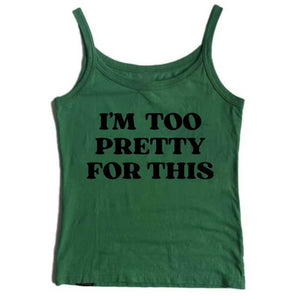 VILZSTUDIOS Chic Y2K tank top with bold statement text