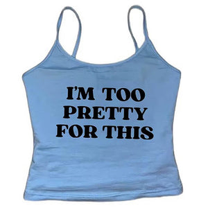 VILZSTUDIOS Chic Y2K tank top with bold statement text