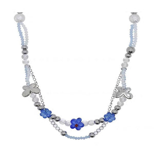 VILZSTUDIOS Stylish blue beaded necklace for streetwear fashion