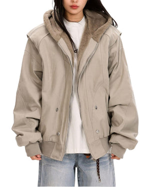 VILZSTUDIOS Stylish fleece bomber jacket from VILZSTUDIOS