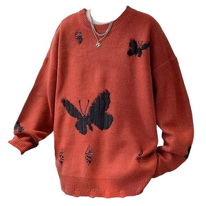 VILZSTUDIOS Butterfly embroidered sweater from VILZSTUDIOS