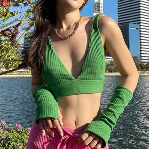 VILZSTUDIOS Chill Vibe Top and Gloves Set for casual streetwear style