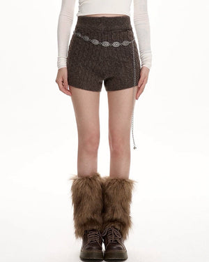 VILZSTUDIOS cable knit shorts for stylish comfort