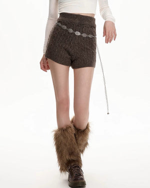 VILZSTUDIOS cable knit shorts for stylish comfort