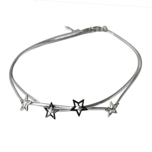 VILZSTUDIOS Layered choker necklace with silver-tone chains and pendants