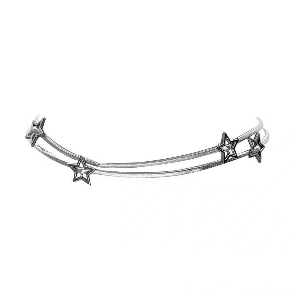 VILZSTUDIOS Layered choker necklace with silver-tone chains and pendants