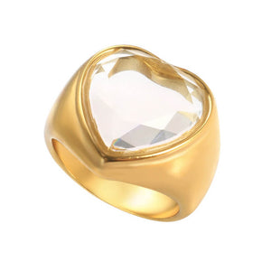 VILZSTUDIOS Y2K inspired chunky diamond heart ring