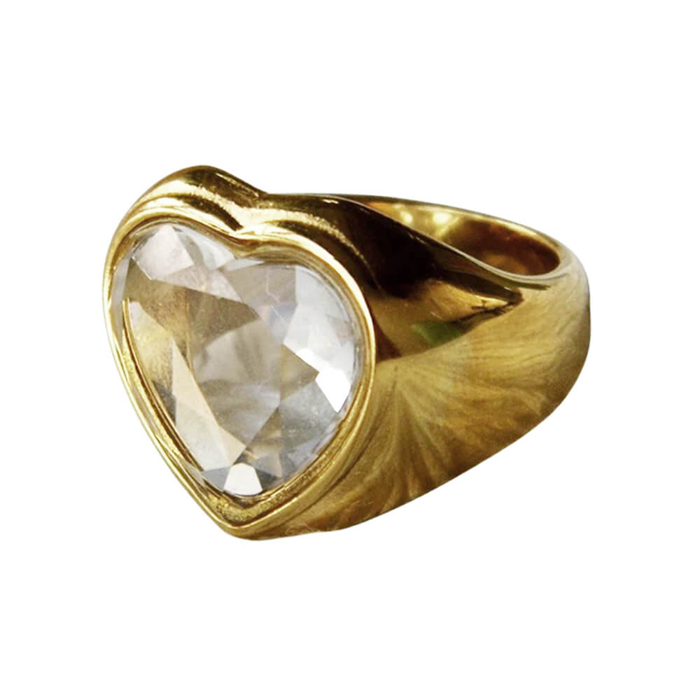 VILZSTUDIOS Y2K inspired chunky diamond heart ring