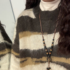 VILZSTUDIOS oversized striped knit sweater