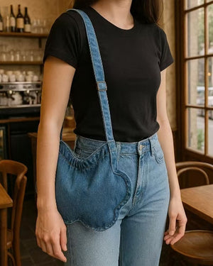 VILZSTUDIOS Cloud-inspired denim shoulder bag design